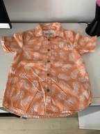 M KOSZULA HAWAJSKA MARKS SPENCER DZIECKO POMARAŃCZOWA LIŚCIE PALM