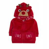 Bluza niemowlęca z kapturem RENIFER MIKOŁAJ ŚWIĘTA 74 cm