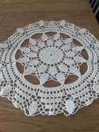 Serwetka szydełkowe rękodzieło unikatowe cudo śr45