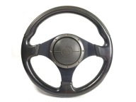 MITSUBISHI LANCER VII KIEROWNICA SKÓRZANA SKÓRA AIRBAG MOMO CIEMNA EVO