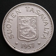 Finlandia 100 markkaa marek 1957 - drzewa las - srebro