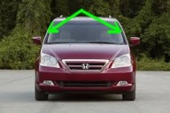 HONDA ODYSSEY 2005 05 06 07 08 09 10 LISTWA ZGARNIAJACA SZYBY PRZEDNIEJ