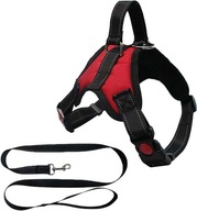 Szelki dla psa wygodne oddychające do spacerów biegania czerwone L
