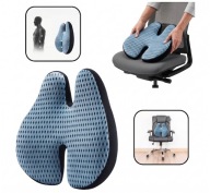 PODUSZKA ORTOPEDYCZNA LĘDŹWIOWA PIANKA MEMORY POD PLECY DO AUTA KRZESŁA