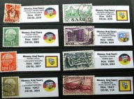 ZESTAW ZNACZKOW STARE NIEMCY KRAJ SAARY (K