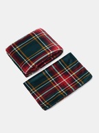 Komplet Pościeli 160x200 cm świąteczna krata czerwono-zielona + 50x60 cm