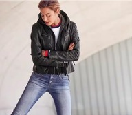 GIPSY NOLA KURTKA DAMSKA SKÓRZANA SZARA RAMONESKA BIKER KAPTUR ODPINANY S