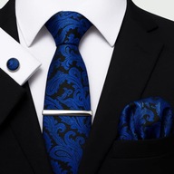 Zestaw Męskiego Krawata, Spinka Do Krawata, Poszetka I Spinki Do Mankietów