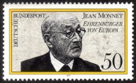 Niemcy 1977 Znaczek 926 ** Jean Monnet Unia Europejska