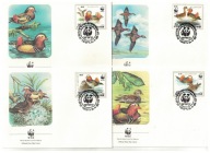 7-FDC04 Korea, WWF, -Ptaki- Kaczki,1987r