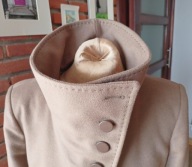 Max Mara piękny flauszowy płaszcz 38