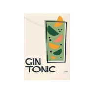 Plakat „Gin Tonic” – Nowoczesny Plakat Koktajlowy