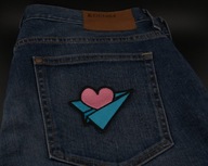 Naszywka Haftowana SAMOLOCIK MIŁOŚCI – 8,5 x 7 cm