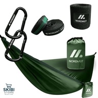 HAMAK KEMPINGOWY NORDMUT NYLONOWY 300KG ZESTAW ZIELONY