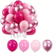 Balony Lateksowe| Różowe| Zestaw 51 szt.| AS