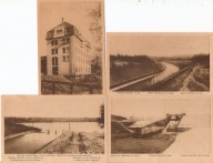 ŚWIECIE -ELEKTROWNIA WODNA RZEKA WDA -"GRÓDEK" -4 pocztówki 1925 rok