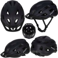KASK ROWEROWY NA ROWER MIEJSKI DAMSKI MĘSKI REGULOWANY CZARNY DUŻY 58-62CM