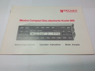 NOWA instrukcja obsługi radio BECKER MEXICO 860 Mercedes W201 W124 książka