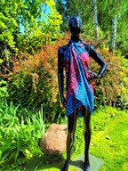 Bali Bawełna Sarong chusta szal pareo plażowe niebieska rafa koralowa