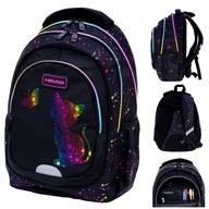 PLECAK SZKOLNY TORNISTER DLA DZIEWCZYNKI CZARNY Z KOTKIEM HOLO KOTEK