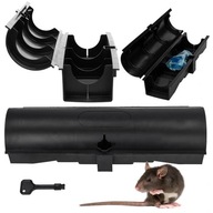 DUŻA STACJA DERATYZACYJNA KARMNIK NA MYSZY SZCZURY TUNELOWA (3 SZTUKI)