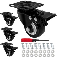 4x KÓŁKA Z BLOKADĄ TRANSPORTOWE DO MEBLI SKRĘTNE 50mm ZESTAW