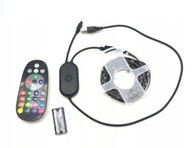LED TV 5M TAŚMA 5050 RGB SMD PODŚWIETLENIE TV PILOT USB 75"-85" HDTV