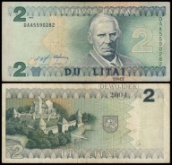 BNA - LITWA 2 Lity Litai 1993 DAA 5590282 # P54 # F++
