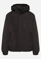 Tanio!_NOWA czarna PODWÓJNA kurtka z KAPTUREM_druga pikowana_zamki 3XL128cm