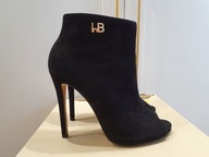 BOTKI Czarne 100% Skóra Zamszowa BALDOWSKI r. 39