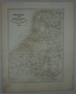 Belgia i Holandia wraz z Wielkim Księstwem Luksemburga Mapa