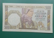 Banknot 500 Dinara 1941 seria H.0618, Serbia