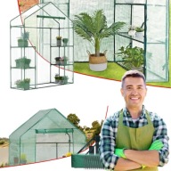 SZKLARNIA BALKONOWA OGRODOWA FOLIOWA MAŁY MINI TUNEL FOLIOWY 195X143X73 CM