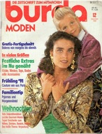 Burda Moden z wykrojami nr 12 rok 1990