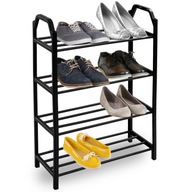 PÓŁKA NA BUTY STOJAK REGAŁ 4 POZIOMY ORGANIZER METALOWY DO PRZEDPOKOJU