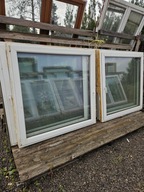 OKNA Plastikowe PCV Jednoskrzydłowe Jasny Dąb 147x144cm 3 sztuk okno