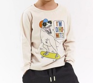 Koszulka / Bluzka na długi rękaw z nadrukiem dinozaura – 98 / ok. 3 lata