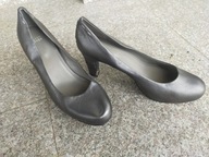 MARC FISHER nr 41/10M bardzo wygodne szare czółenka platformy skóra