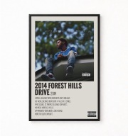Plakat A4 z ramką J.COLE "2014FOREST HILLS DRIVE" 21x29,7cm