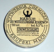 Krupski Młyn Naboje do wstrzeliwania kołków - stara puszka .