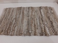 KILIM BIEŻNIK SERWETKA Z NATURALNEJ SKÓRY TKANY SKANDYNAWSKI ORYGINALNY