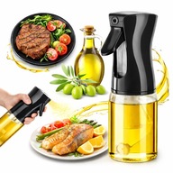 SZKLANY SPRYSKIWACZ DO OLEJU OLIWY OCTU ROZPYLACZ DOZOWNIK W SPRAYU 200 ml