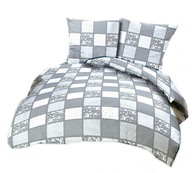 Pościel kora lux 220x240 +2x70x80 +2x40x40 guzik K 278 Patchwork szary nowy