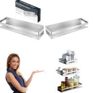 PÓŁKA ŁAZIENKOWA WISZĄCA POD PRYSZNIC DO KUCHNNI METALOWA ORGANIZER