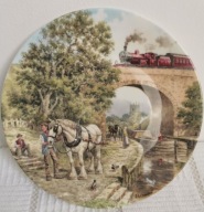 Talerz dekoracyjny Wedgwood porcelana Anglia "Over the Canal"
