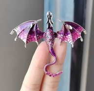 Broszka z fioletowym smokiem Gramy dla WOŚP