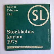 Sztokholm - Mapa Szwecja 1975 - Stockholms kartan - Plan miasta