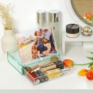 Szkatułka przezroczysta pudełko 2w1 z ramką na zdjęcia 13 x 18 cm