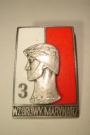 Odznaka Wzorowy Marynarz 3 stopnia - duża, wz. 1968.