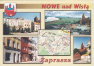 NOWE NAD WISŁĄ - MAPKA - HERB - RYNEK - PANORAMA
